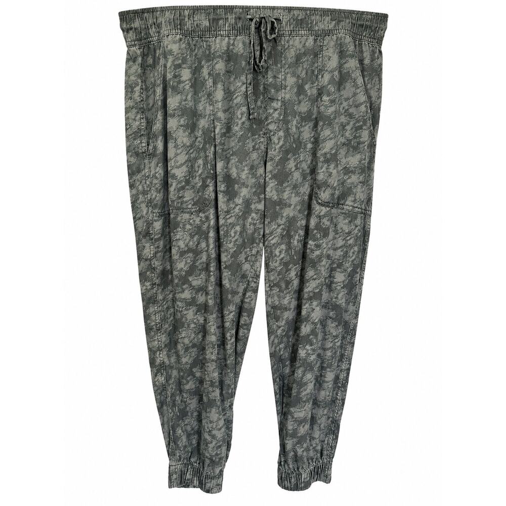 Orvis Women XL Tencel Camo Joggers Gorpcore Travel Utility Pull On Pants